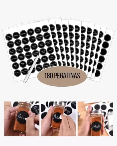 Especiero metálico para cocina con 24 botes para especias