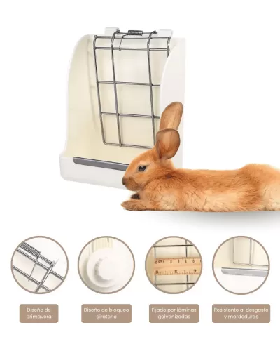 Comedero conejos, chinchillas o cobayas