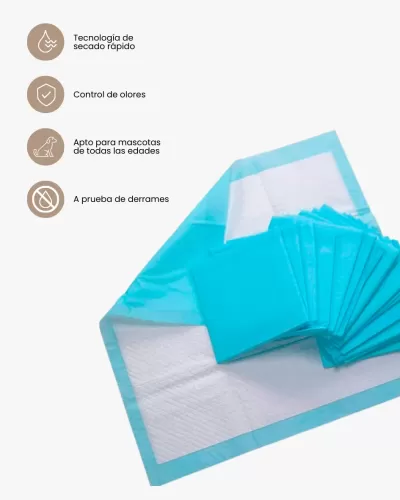 Empapadores para perros desechables, varios tamaños