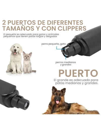 Lima de uñas electrica para perros y gatos