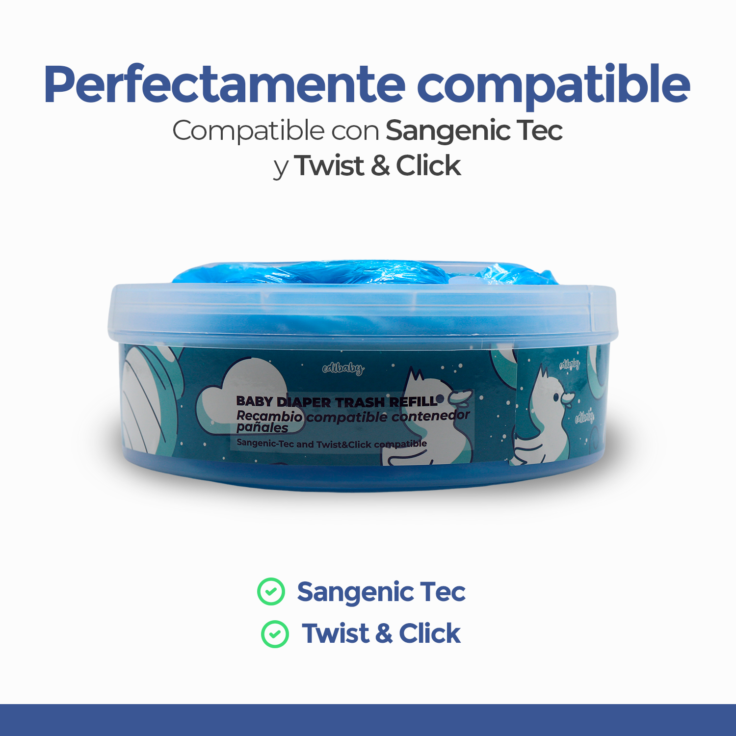 Compatible Tommee Tippee Spare parts, 8 PCs Pack, Sangenic Tec